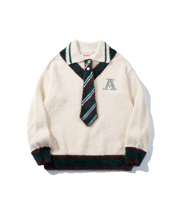 BAKYARDER Casual Preppy Sweater