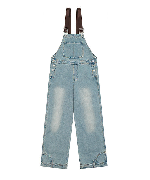 BAKYARDER Reverse Patchwork Denim Overalls