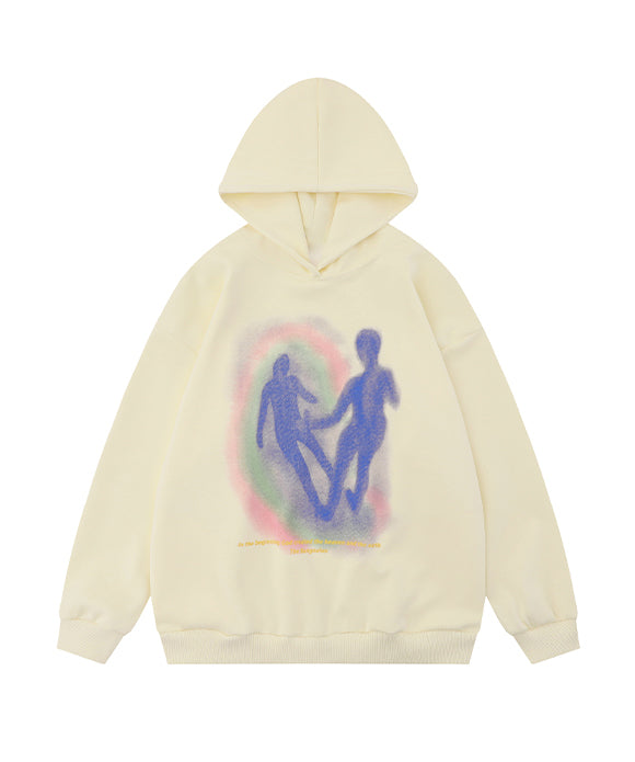 BAKYARDER Vintage Graffiti Print Graphic Hoodie