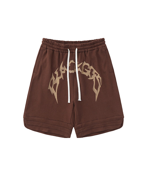 BAKYARDER  High Street Letter Embroidery Shorts