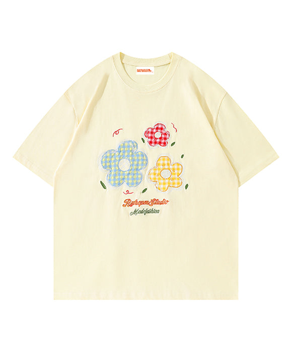 BAKYARDER Floral Embroidered Tee