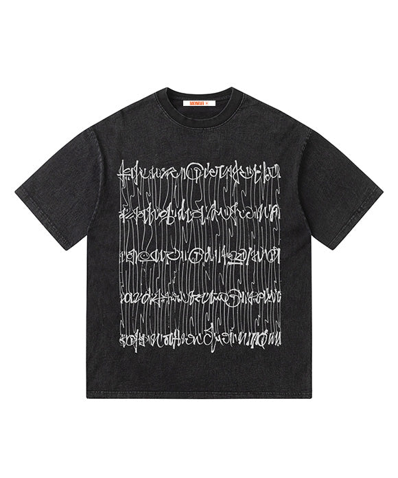 BAKYARDER Creative Alphabet Print Tee