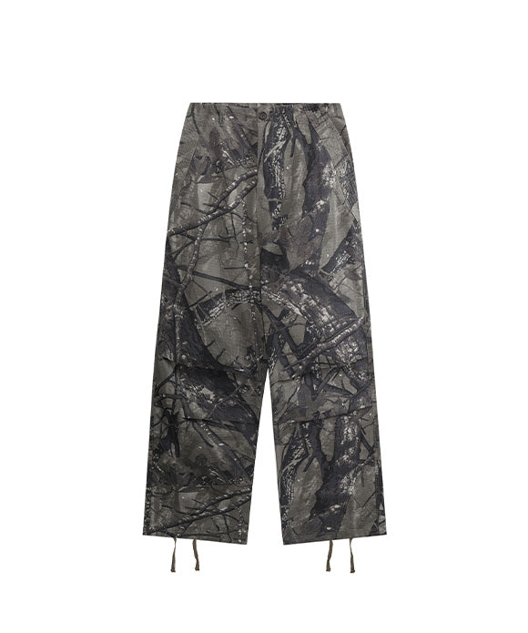 BAKYARDER Branch Camouflage Distressed Workwear Pants