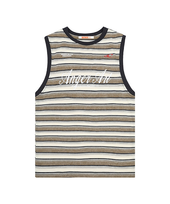 BAKYARDER Letter Striped Vest