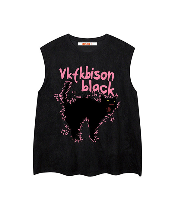 BAKYARDER Cat Print Vest