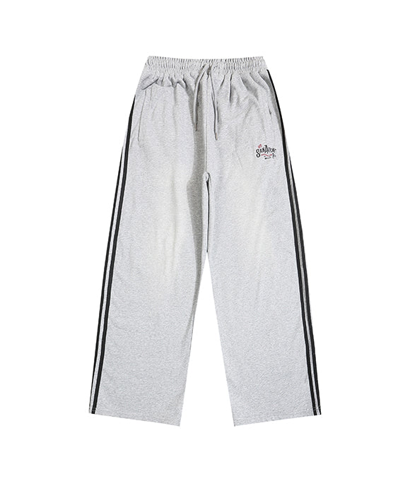 BAKYARDER Retro Striped Sports Casual Pants