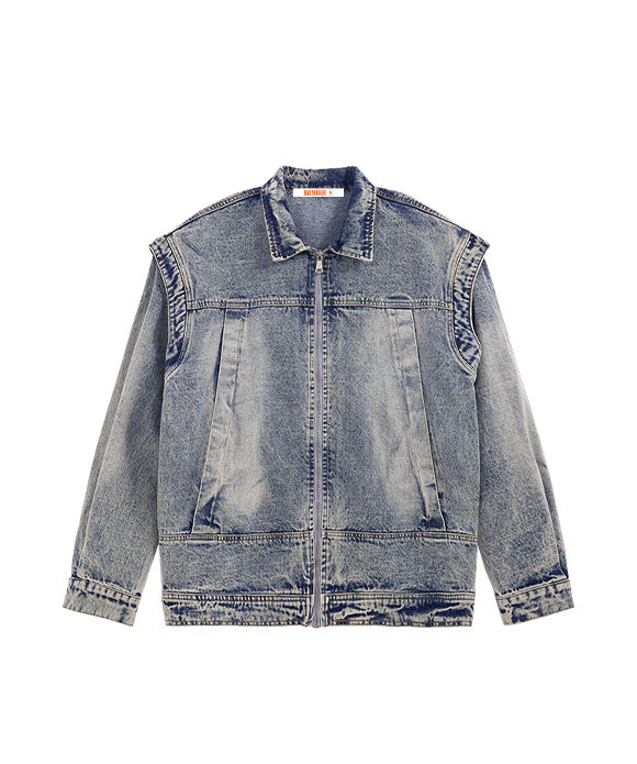 BAKYARDER Vintage Distressed Denim Jacket