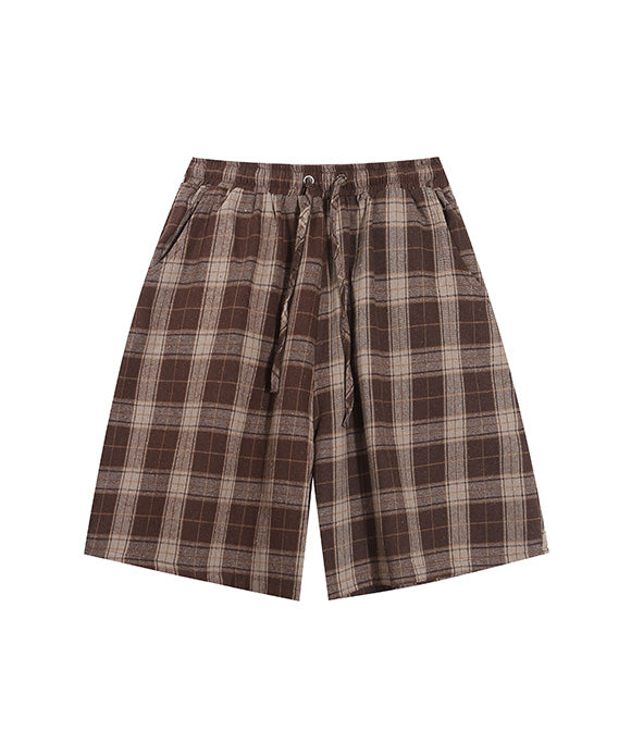 BAKYARDER Plaid Utility Casual Pants