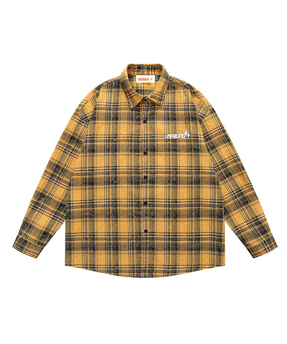 BAKYARDER Vintage Color-Block Checkered Shirt