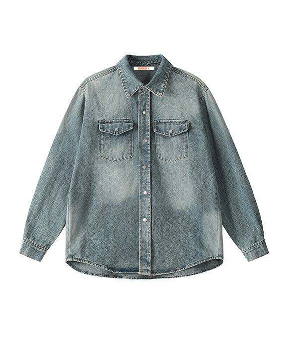 BAKYARDER Vintage Denim Shirt Jacket