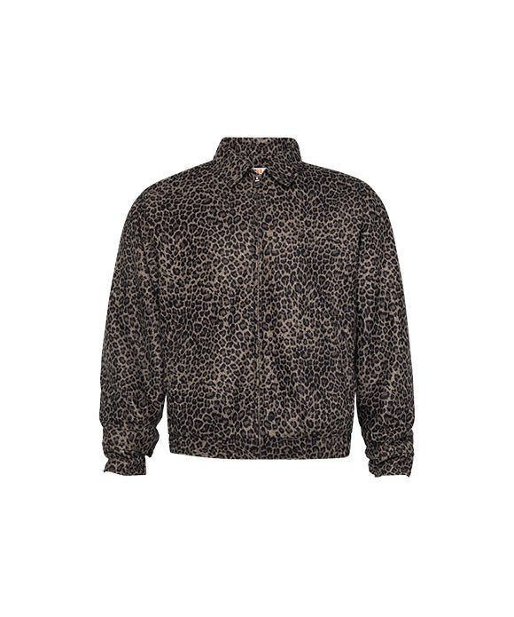 BAKYARDER Vintage Leopard Print Fleece-lined Jacket