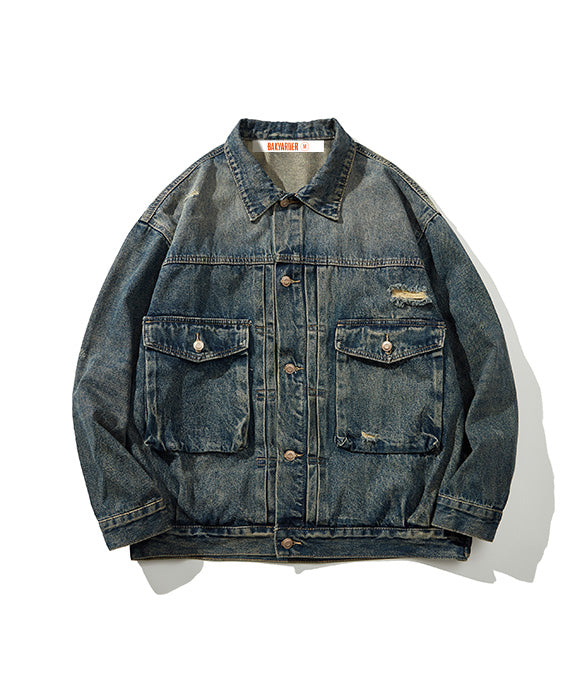 BAKYARDER Vintage Washed Workwear Jacket