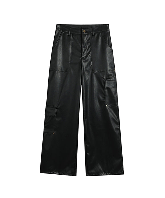 BAKYARDER Vintage Functional Style Leather Pants