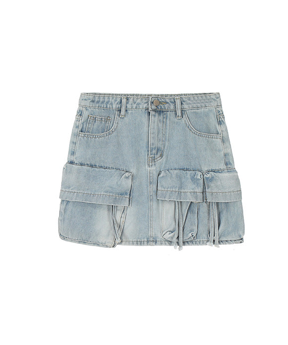 BAKYARDER Vintage Denim Work Skirt