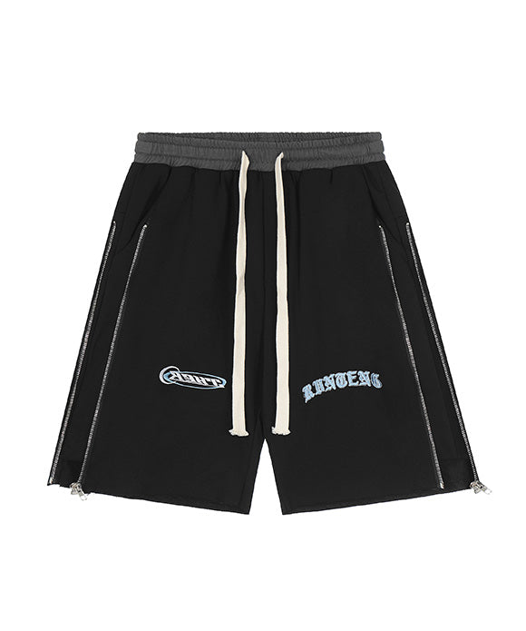 BAKYARDER Retro Contrast Color Sports Shorts