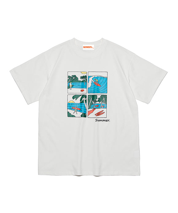 BAKYARDER Wave Cartoon Print Tee