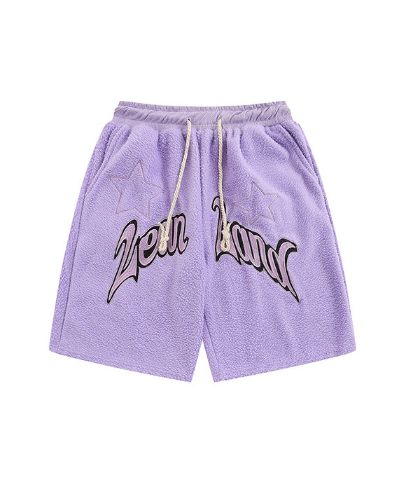 BAKYARDER Vintage Letter Embroidered Shorts