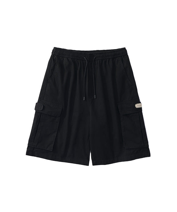 BAKYARDER Drawstring Multi-Pocket Cargo Shorts