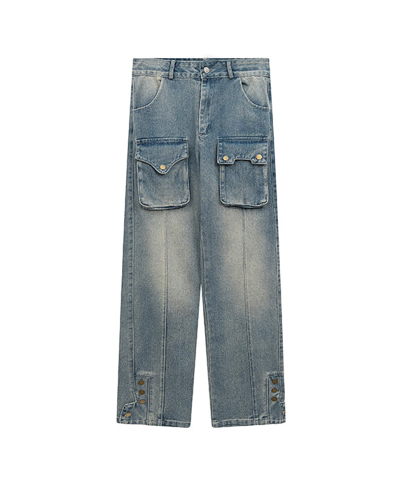 BAKYARDER Vintage Multi-Pocket Jeans