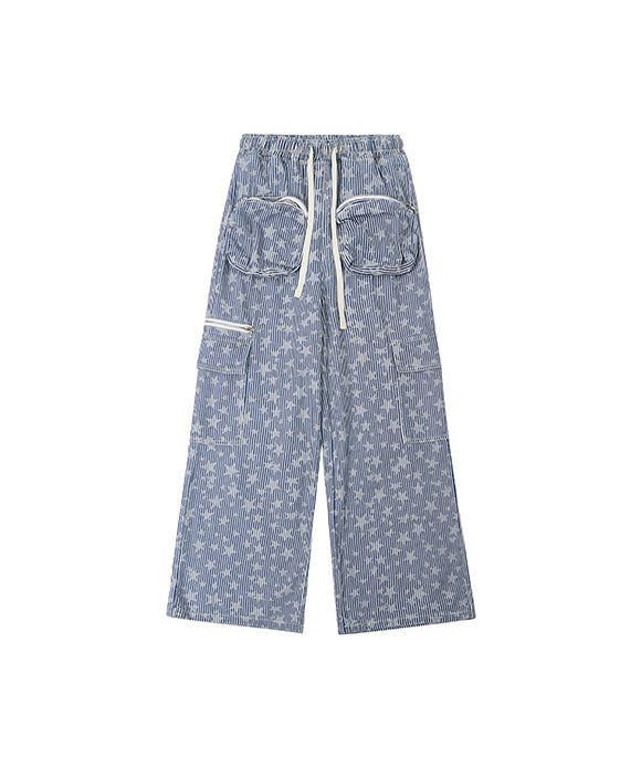 BAKYARDER Star Print Denim Jeans