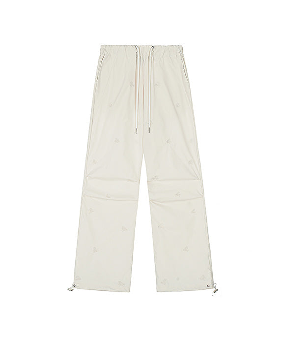 BAKYARDER Retro Butterfly Embroidered Utility Pants