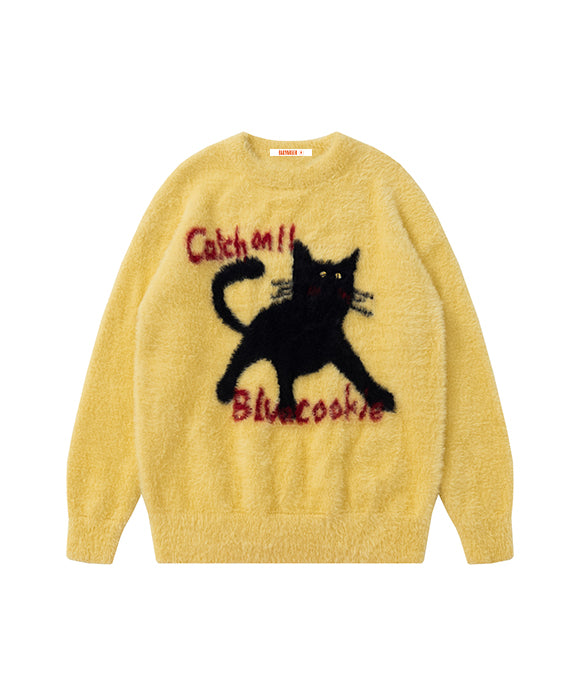 BAKYARDER Cat Print Sweater