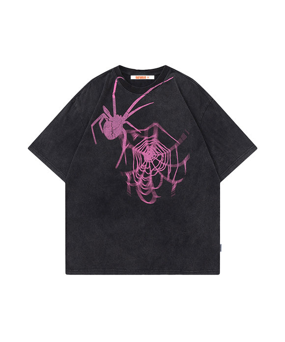 BAKYARDER Vintage Spider Print Tee