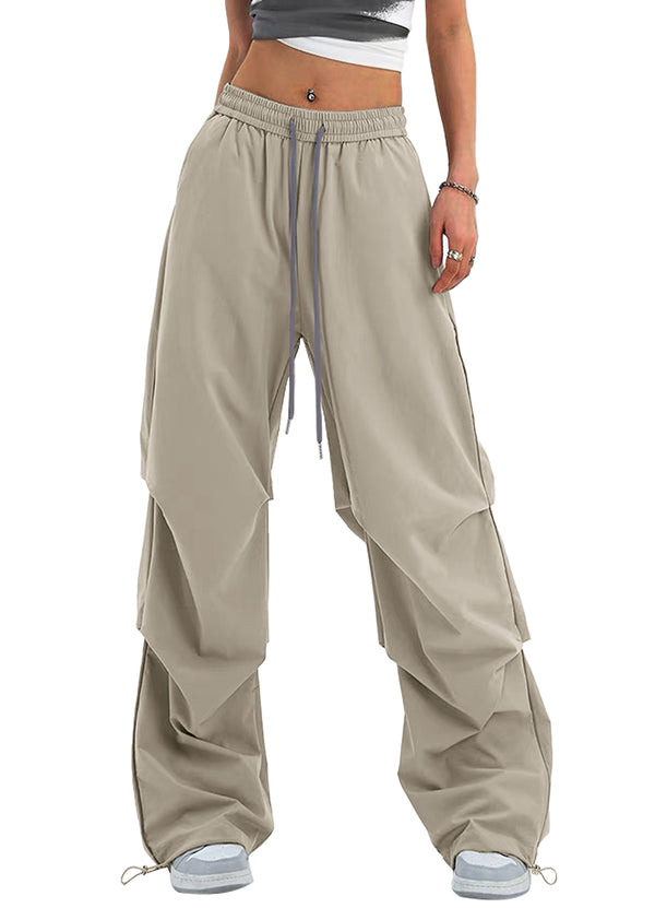 BAKYARDER Pleated Parachute Paratrooper Pants