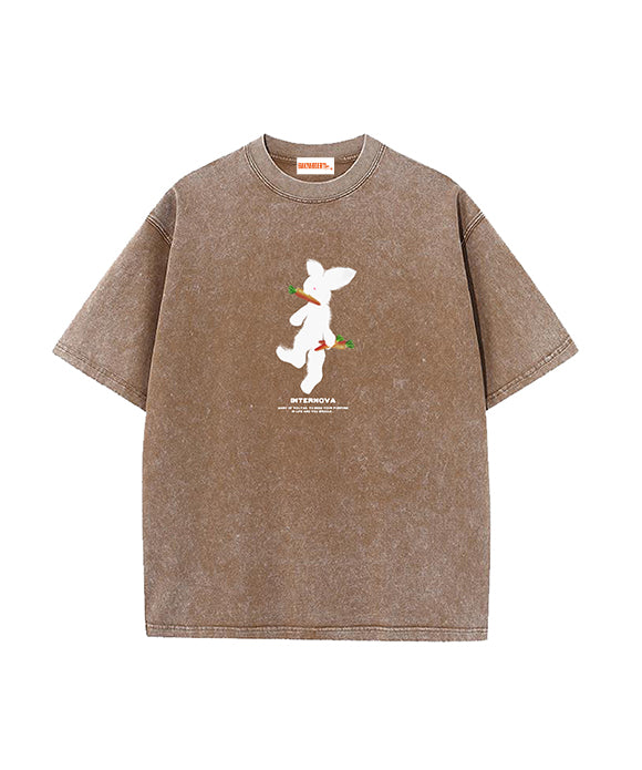 BAKYARDER Street-style Fun Bunny Tee