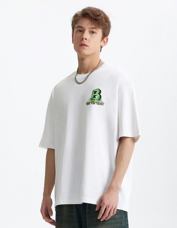 BAKYARDER Street Style Letter B Print Tee