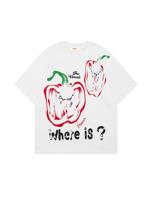 BAKYARDER Playful Chili Pepper Print Tee