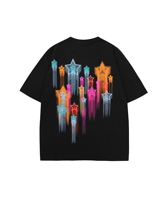 BAKYARDER Graffiti Star Print T-Shirt