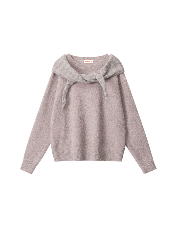 BAKYARDER Pullover mit abnehmbarem Schal