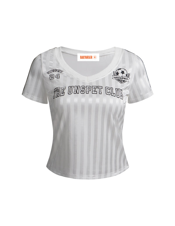 BAKYARDER Women's Vintage Slim Fit Letter Print Tee