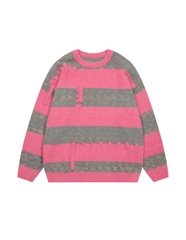 Pull en maille rayé colorblock BAKYARDER