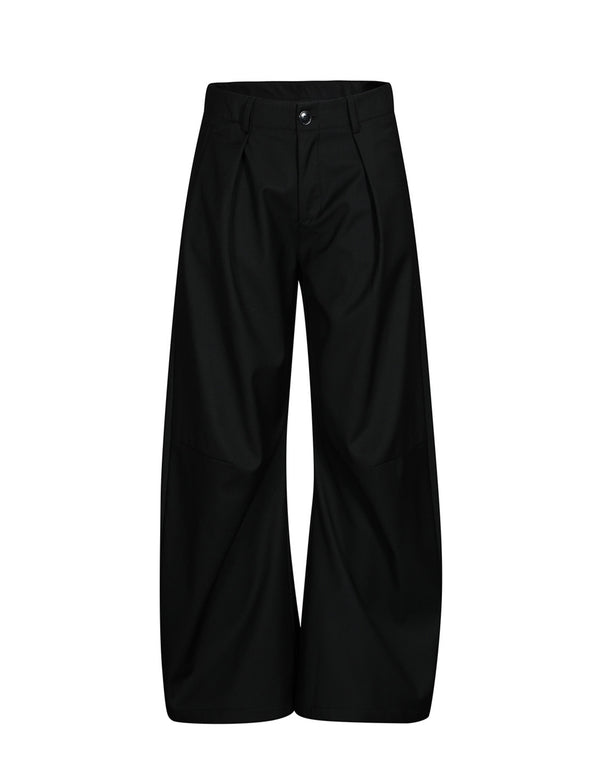 BAKYARDER Vintage Casual Barrel-Leg Trousers