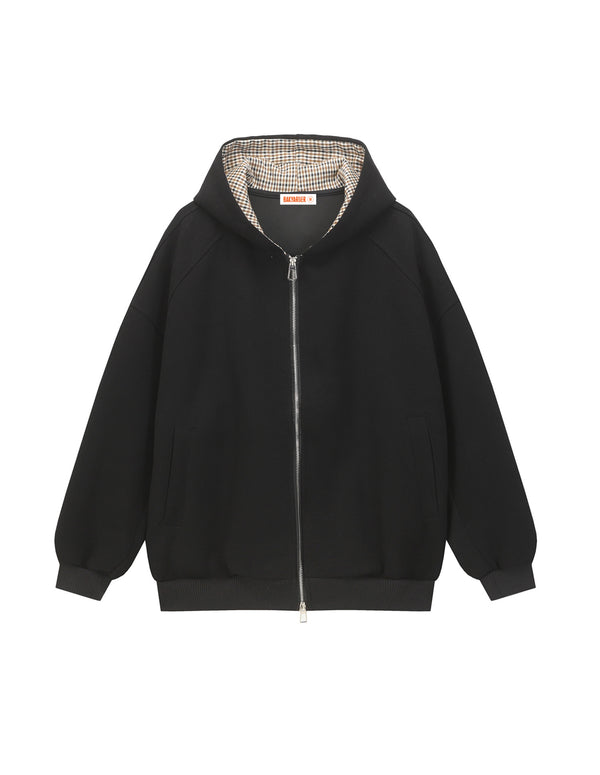 BAKYARDER Karierte Patchwork-Kapuzenjacke