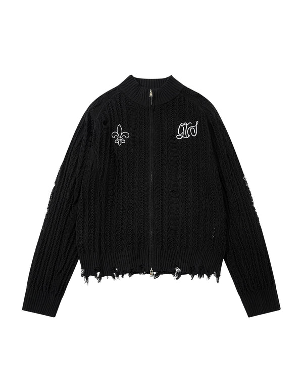 Maglione cardigan vintage traforato BAKYARDER