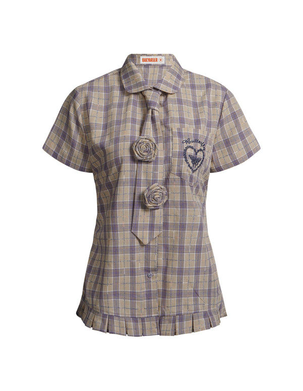 BAKYARDER Plaid Preppy Style Tee