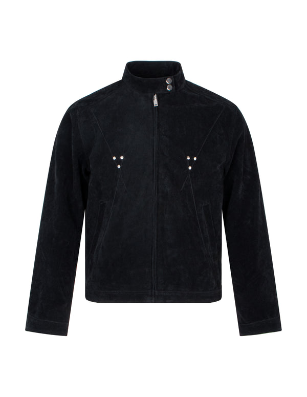 BAKYARDER Vintage Suede Stand Collar Jacket