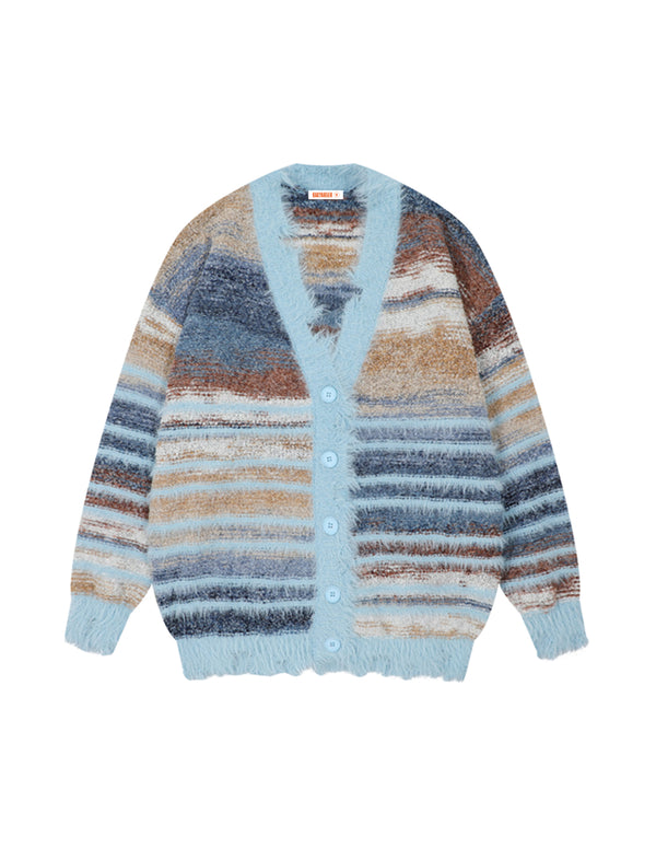 BAKYARDER Vintage Color Block Cardigan