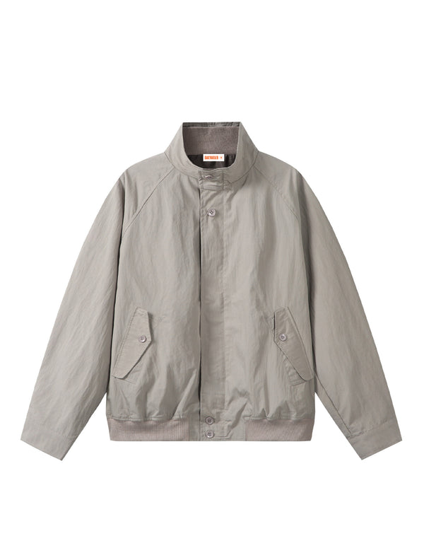 BAKYARDER Vintage Solide Stehkragen-Bomberjacke