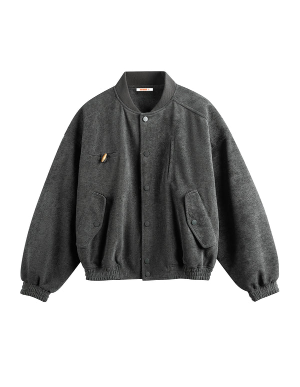 BAKYARDER Vintage Sherpa-Arbeitsjacke mit Stehkragen