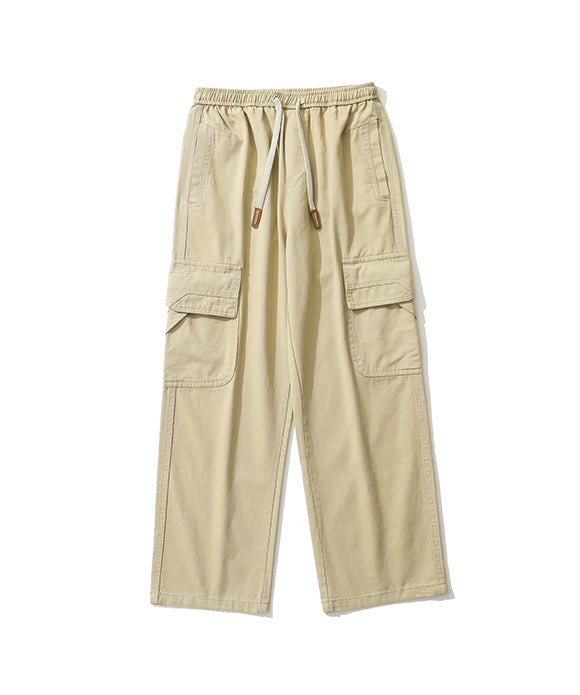 BAKYARDER Retro Drawstring Pocket Pants