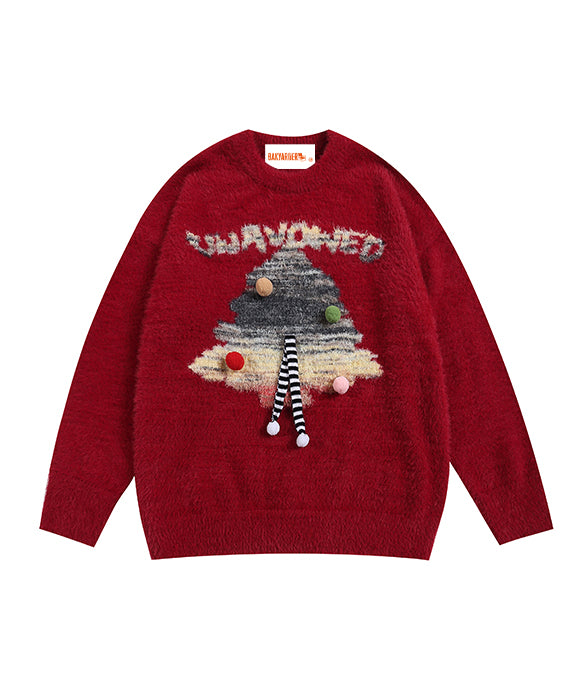 BAKYARDER Weihnachtsbaum-grafisches Sweater shirt