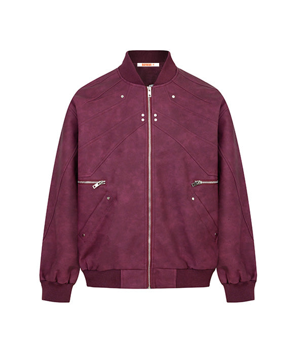 BAKYARDER Rivet Deconstructed Bomber Jacket