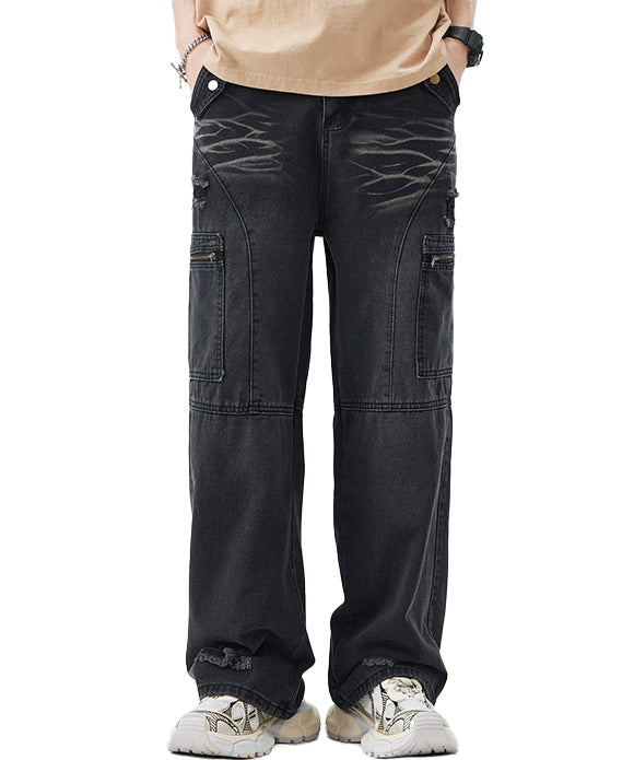 BAKYARDER Multi-pocket Cargo Jeans