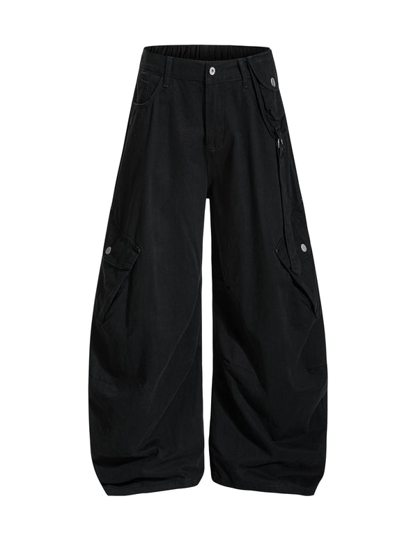 BAKYARDER Vintage Multi-Pocket Barrel Cargo Pants