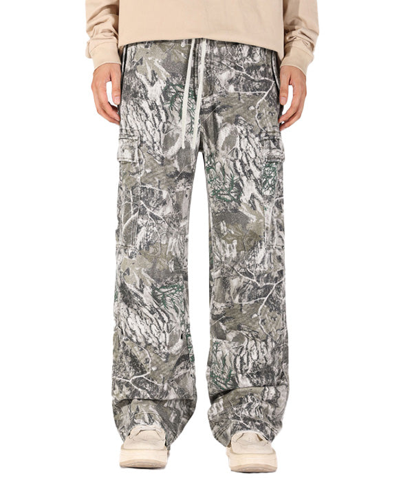 BAKYARDER Vintage Camouflage Drawstring Cargo Pants