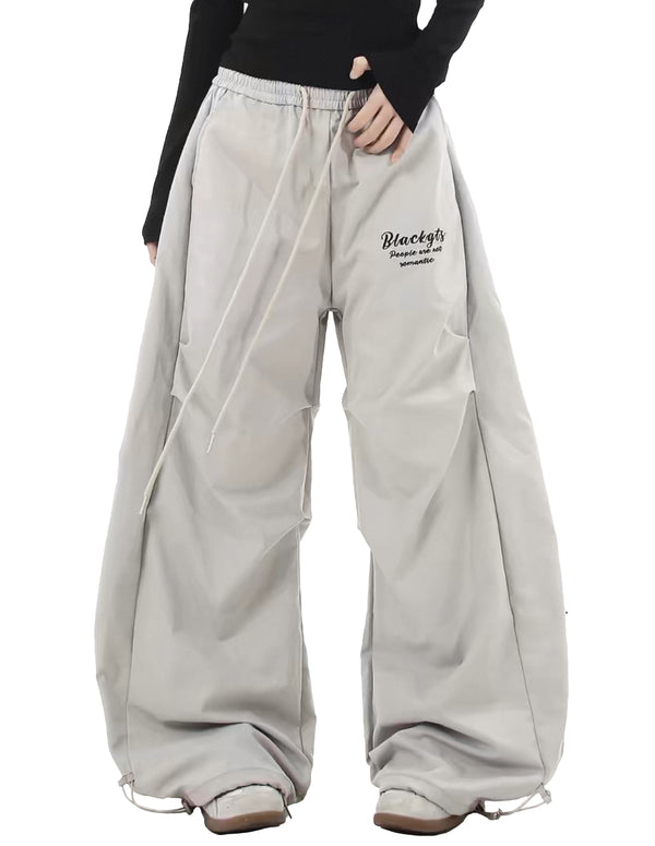 BAKYARDER Retro Pleated Cargo Barrel Pants